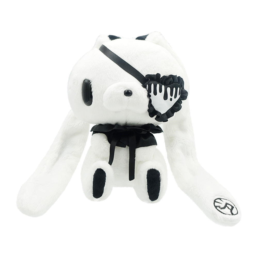 Gloomy Eye Patch Palm-Sized Sitting Plush (White)