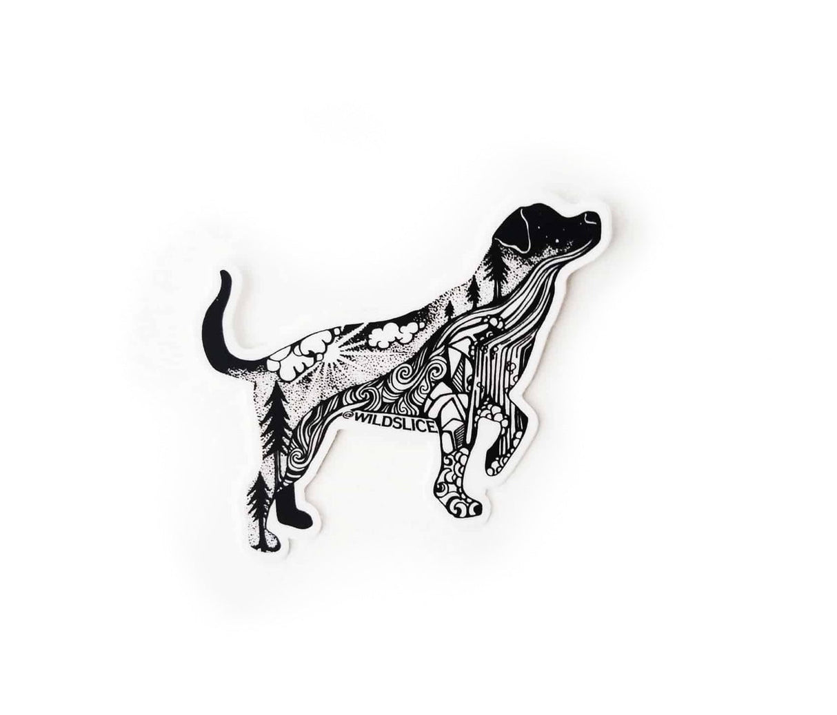 Hiking Dog 3” sticker