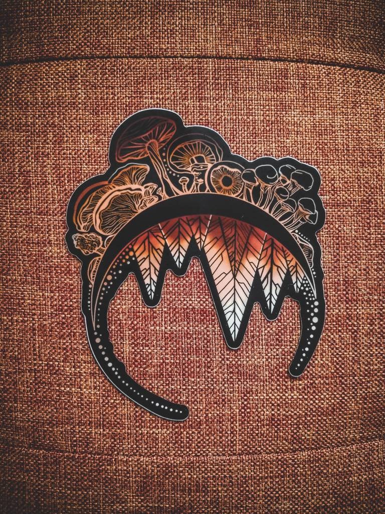 Mushroom Moon 4” sticker
