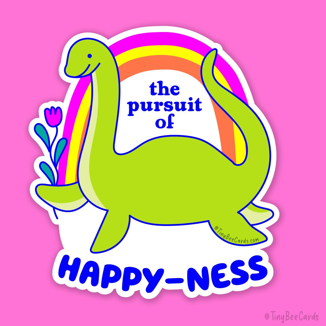 Nessie Cryptid Vinyl Sticker "Pursuit of Happy-Ness"