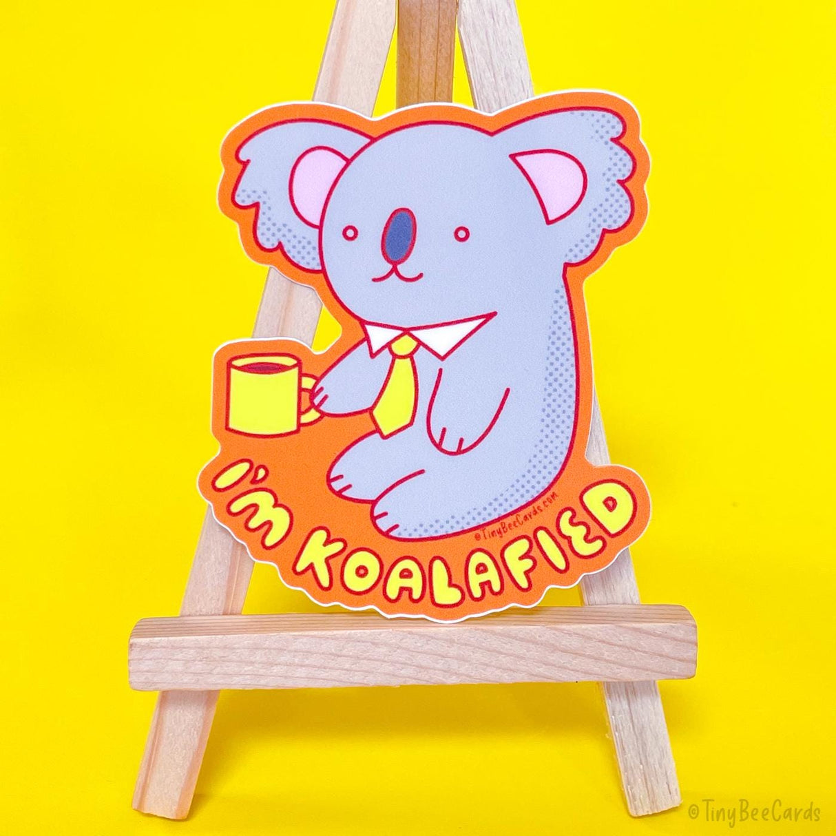Business Koala Vinyl Sticker "I'm Koalafied"