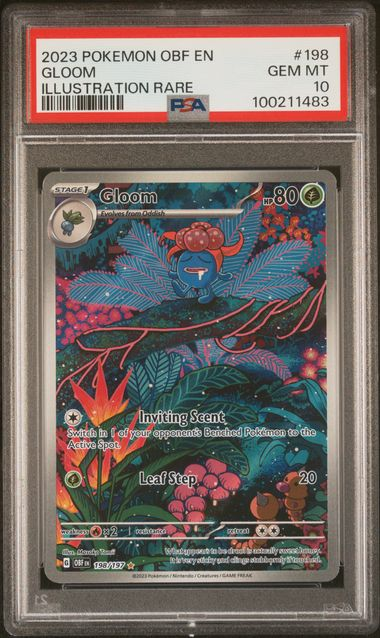 PSA 10 Gloom - Illustration Rare | Pokémon Obsidian Flames 198/197