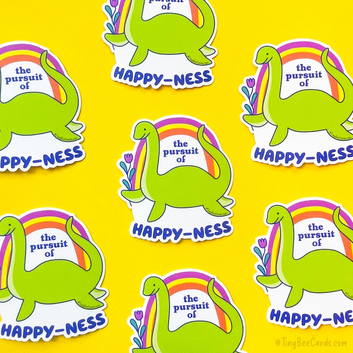 Nessie Cryptid Vinyl Sticker "Pursuit of Happy-Ness"