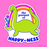 Nessie Cryptid Vinyl Sticker "Pursuit of Happy-Ness"