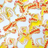 Funny Screaming Goat Vinyl Sticker
