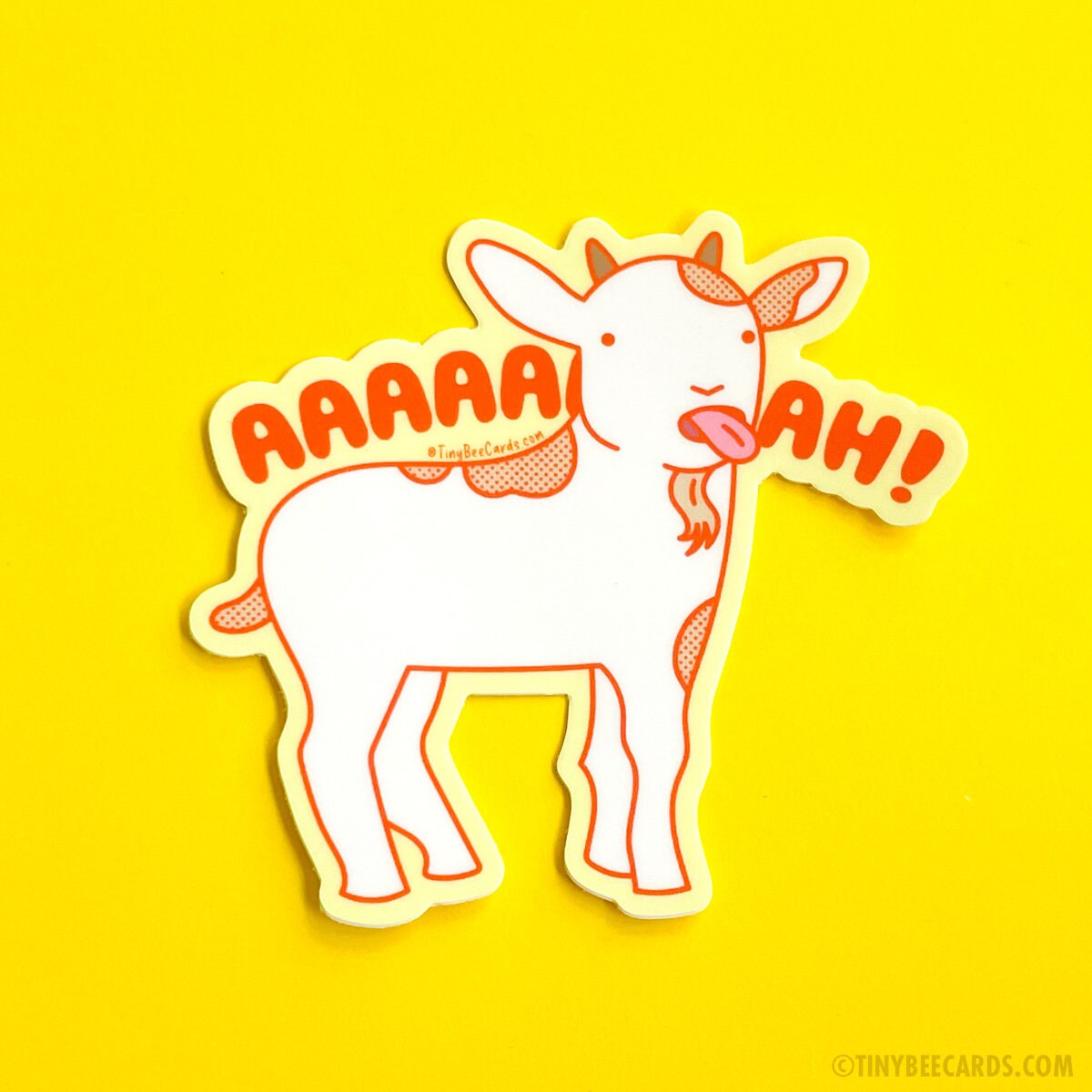 Funny Screaming Goat Vinyl Sticker