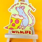Pizza Rat Vinyl Sticker - Support Your Local Wildlife