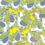 Seagull and French Fries Vinyl Sticker