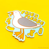 Seagull and French Fries Vinyl Sticker