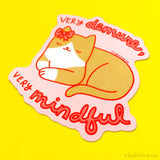 Very Demure and Mindful Cat Vinyl Sticker