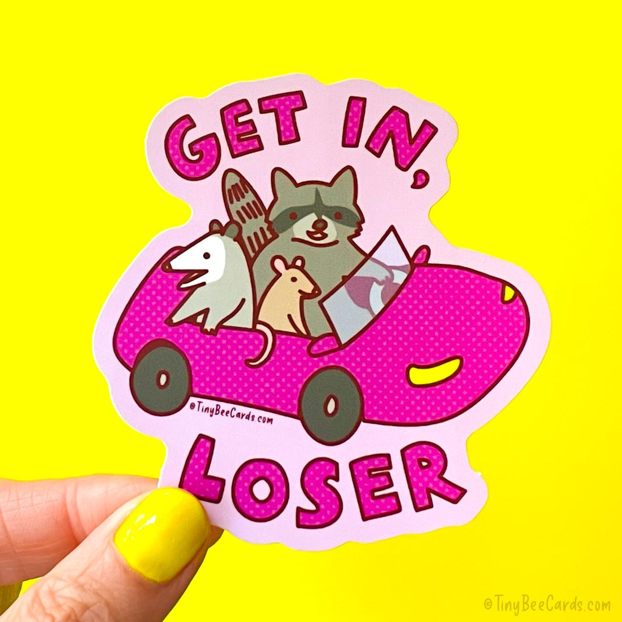Get in Loser Trash Animals Vinyl Sticker