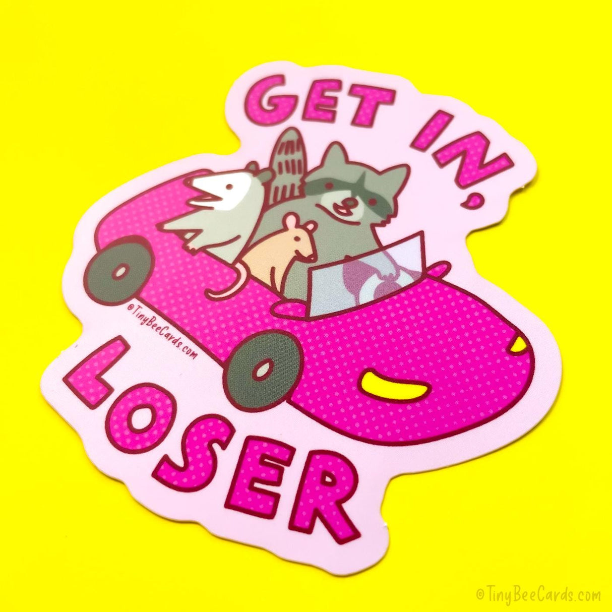 Get in Loser Trash Animals Vinyl Sticker
