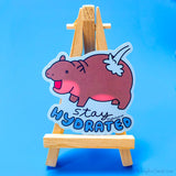 Baby Pygmy Hippo Vinyl Sticker - Stay Hydrated